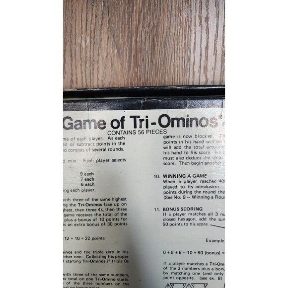 Vintage 1968 Pressman Toy Tri-Ominos Triangle Dominos Board Game Set - Picture 8 of 9